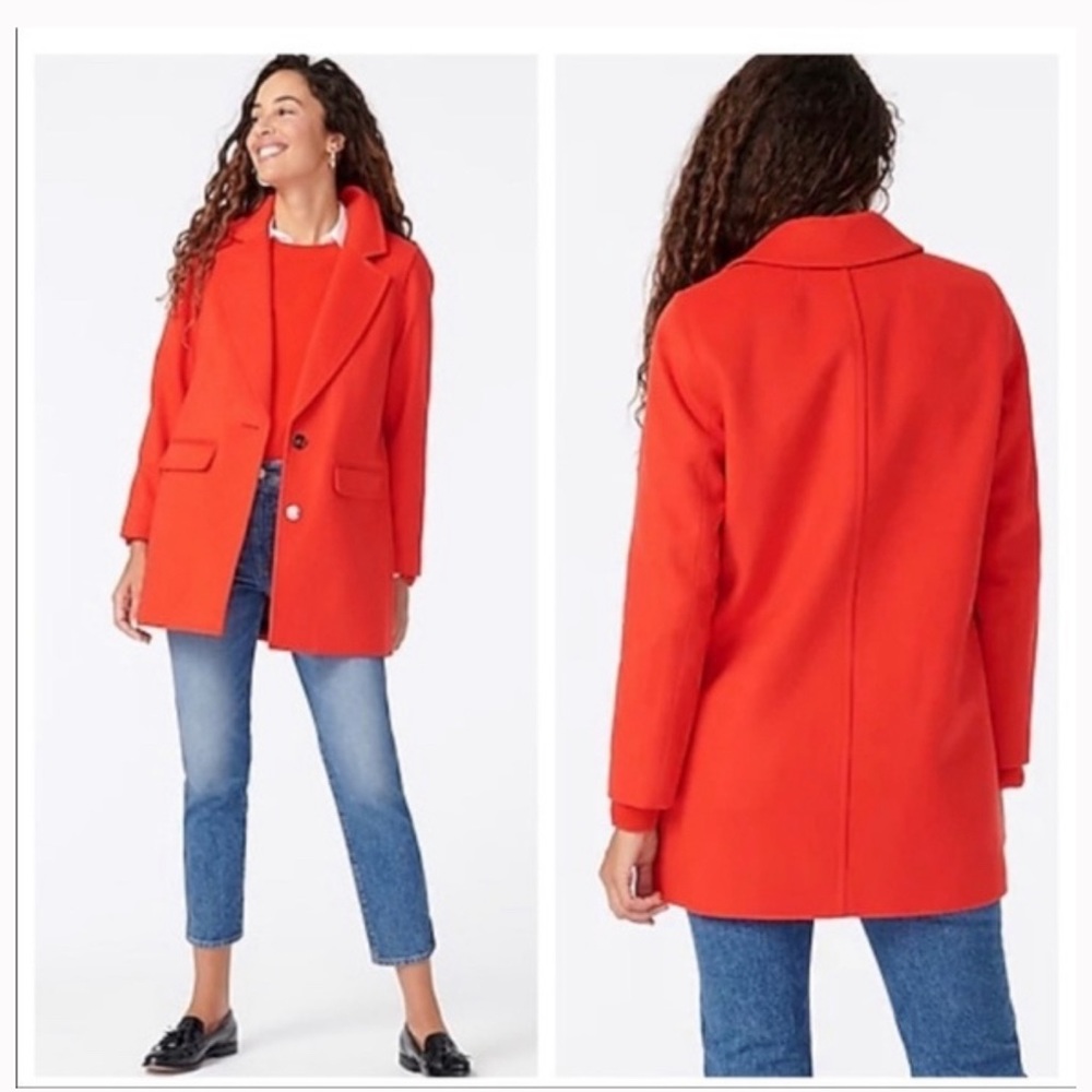 NWT J Crew Blazer Coat Italian Wool Cashmere Blend Size XW